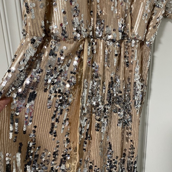 Beautiful champagne sparkly dress! - Picture 4 of 5